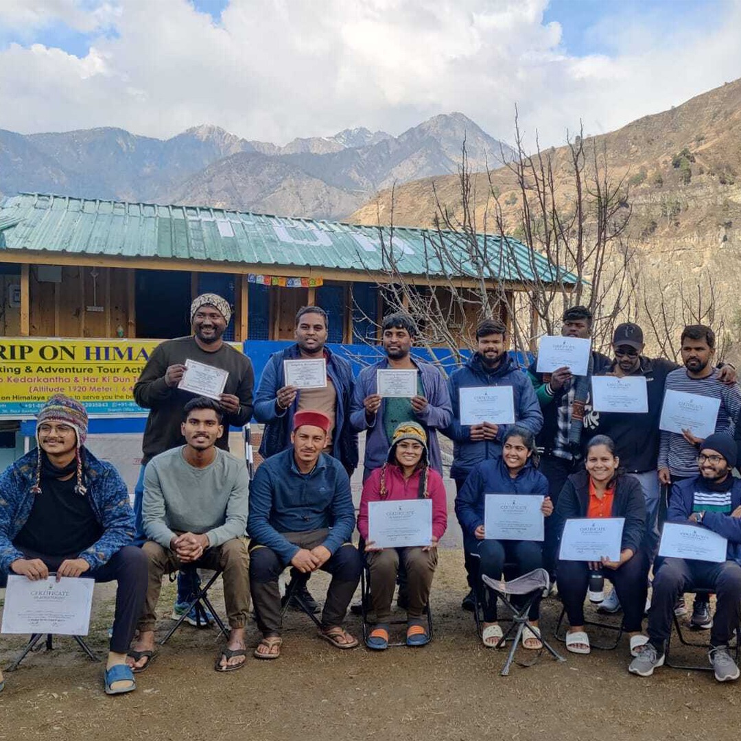 Kedarkantha Summit Certificate awarded for successfully completing the trek
