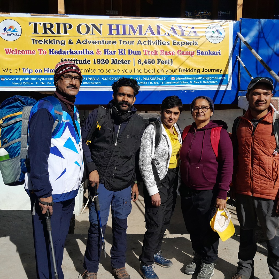Sankri Base Camp, starting point for the Kedarkantha trek in Uttarakhand